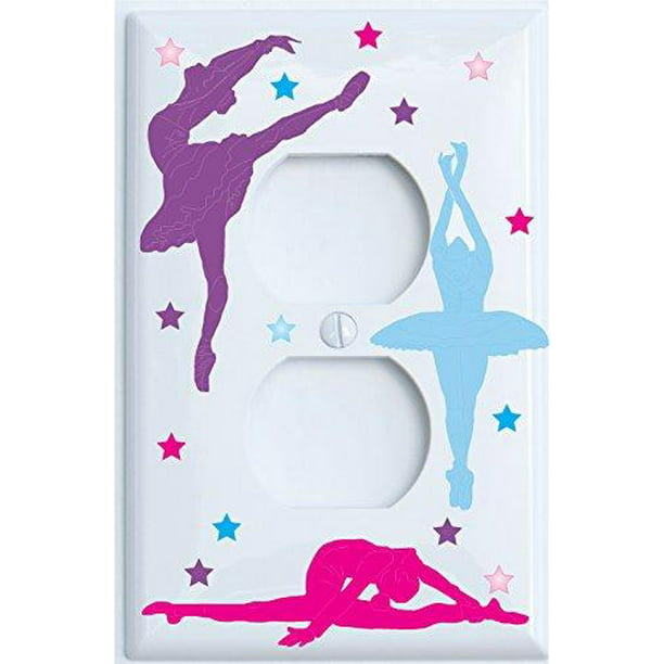 Wall Plate Ballerinas Dance Switch Plate Light Switch Cover Decorative Outlet Cover for Living Room Bedroom Kitchen 